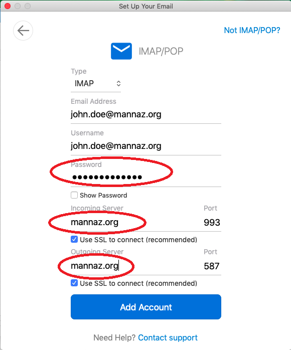 how to add outlook account to mac mail